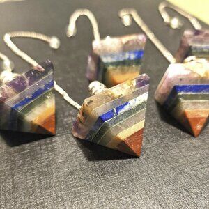 Effects of A Rainbow Real Mineral Pendulum